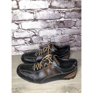 Cole Haan Black Leather Bicycle Toe Brown Suede Oxfords Shoes Men Sz 13M US/46EU